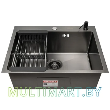 Кухонная мойка ARFEKA ECO AR 600x500+CL AR+DS AR BLACK картинка 3